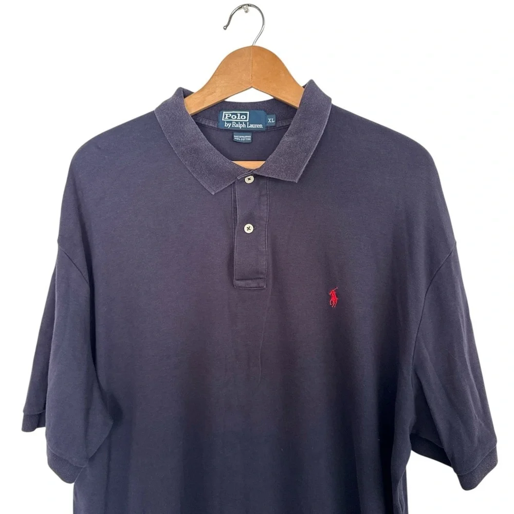 Ralph Lauren Blue Polo Shirt with Classic Collar